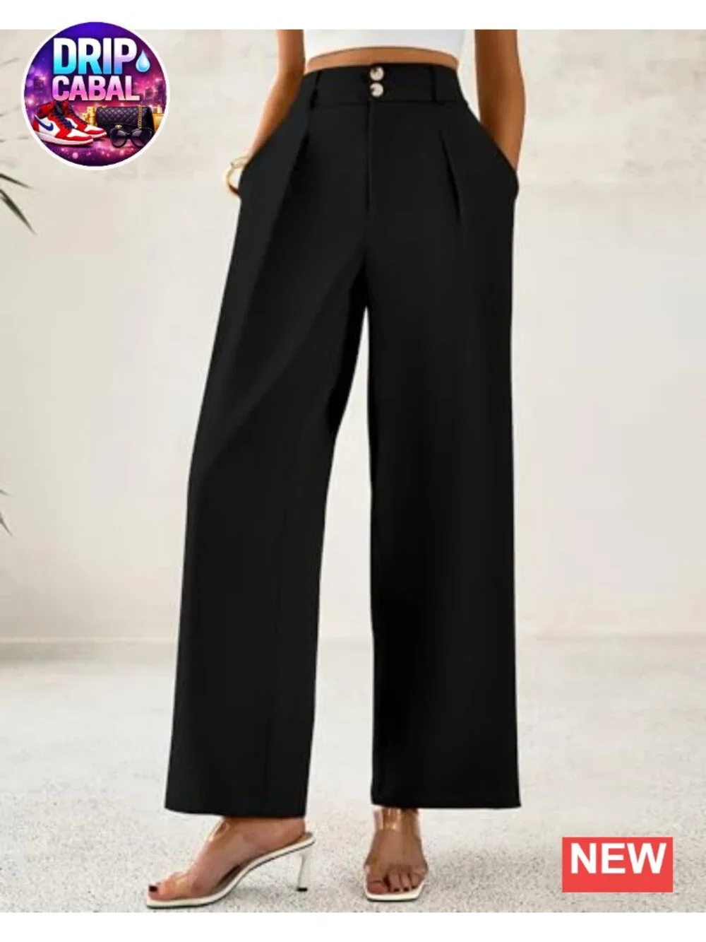 Wide Leg Dress Pants Women High Waisted Palazzo Trousers Business Casual Office